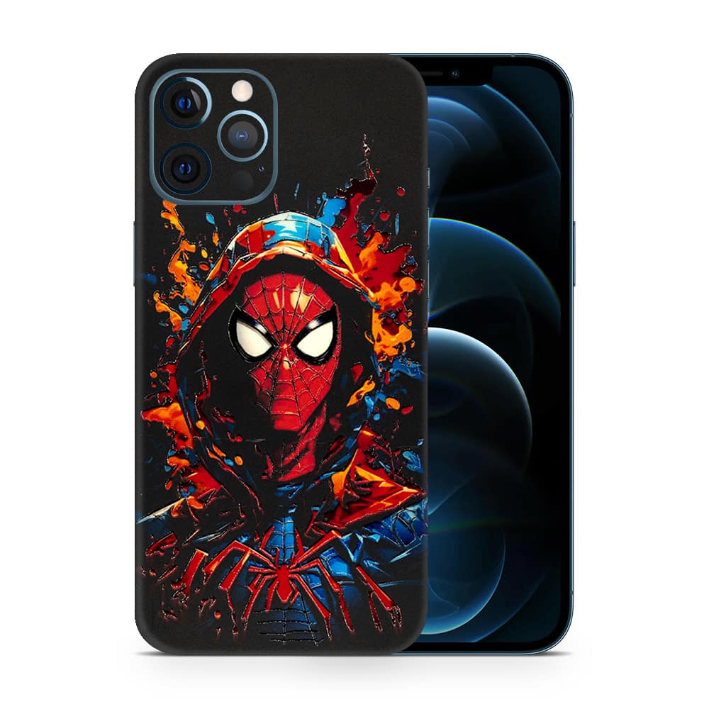 Iphone 12 pro max spiderman splash 3d skin wrapitskin