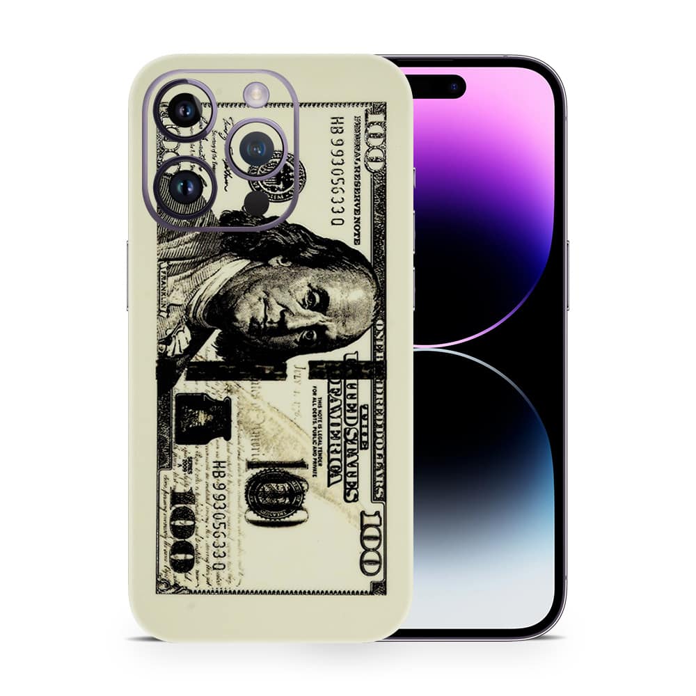 Iphone 14 pro max dollar bill 3d skin wrapitskin