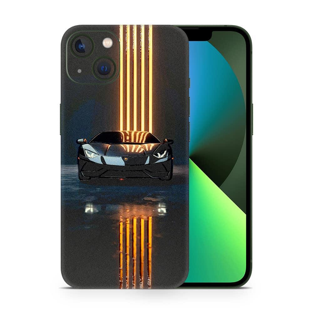 Iphone 13 mini lamborghini black 3d skin wrapitskin