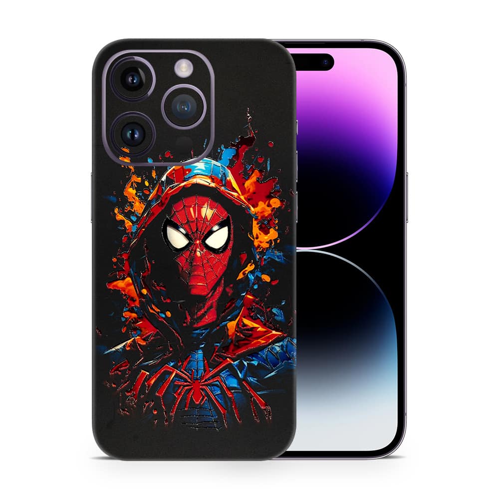 Iphone 14 pro spiderman splash 3d skin wrapitskin