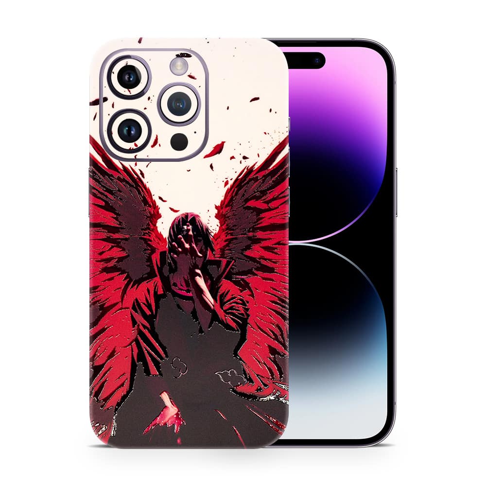Iphone 14 pro crimson angel 3d skin wrapitskin