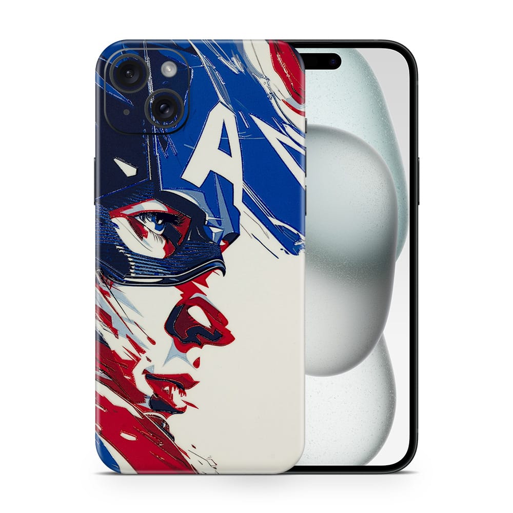 Iphone 15 captain america 3d skin wrapitskin