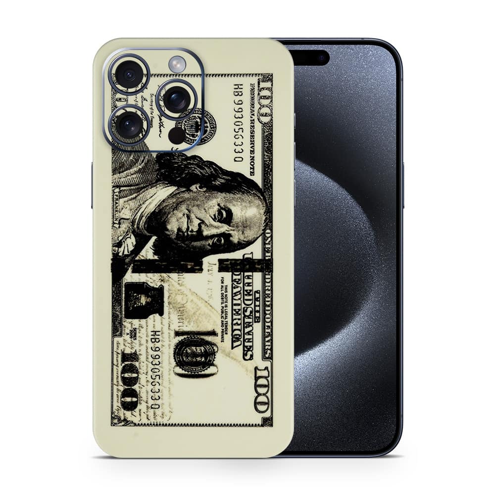 Iphone 15 pro max dollar bill 3d skin wrapitskin
