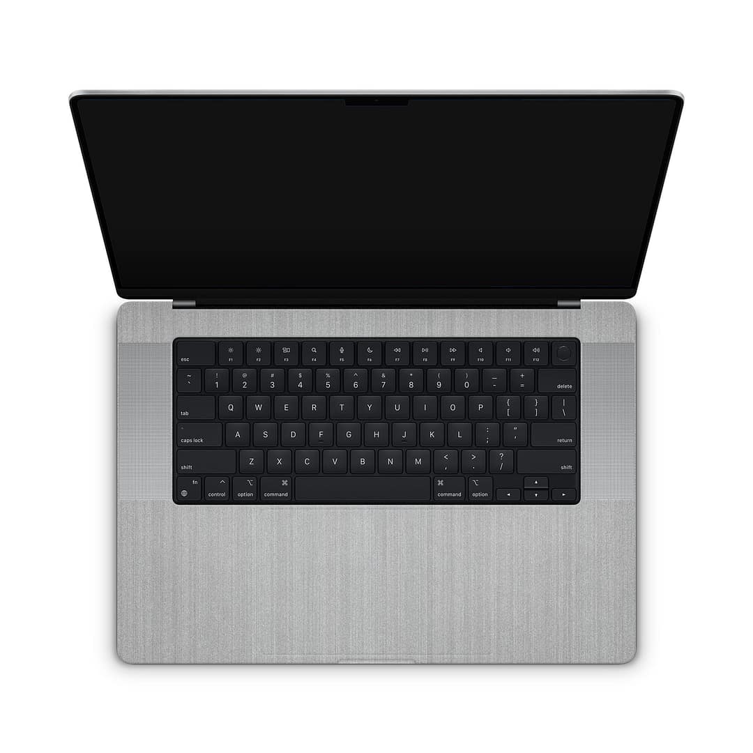 Macbook pro 16'' (m1,2021) brushed metal steel skin | wrapitskin