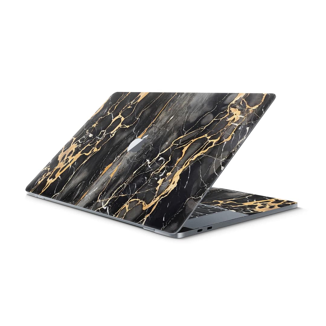 Macbook pro 16'' (touch bar,2019) black gold fusion art skin | wrapitskin