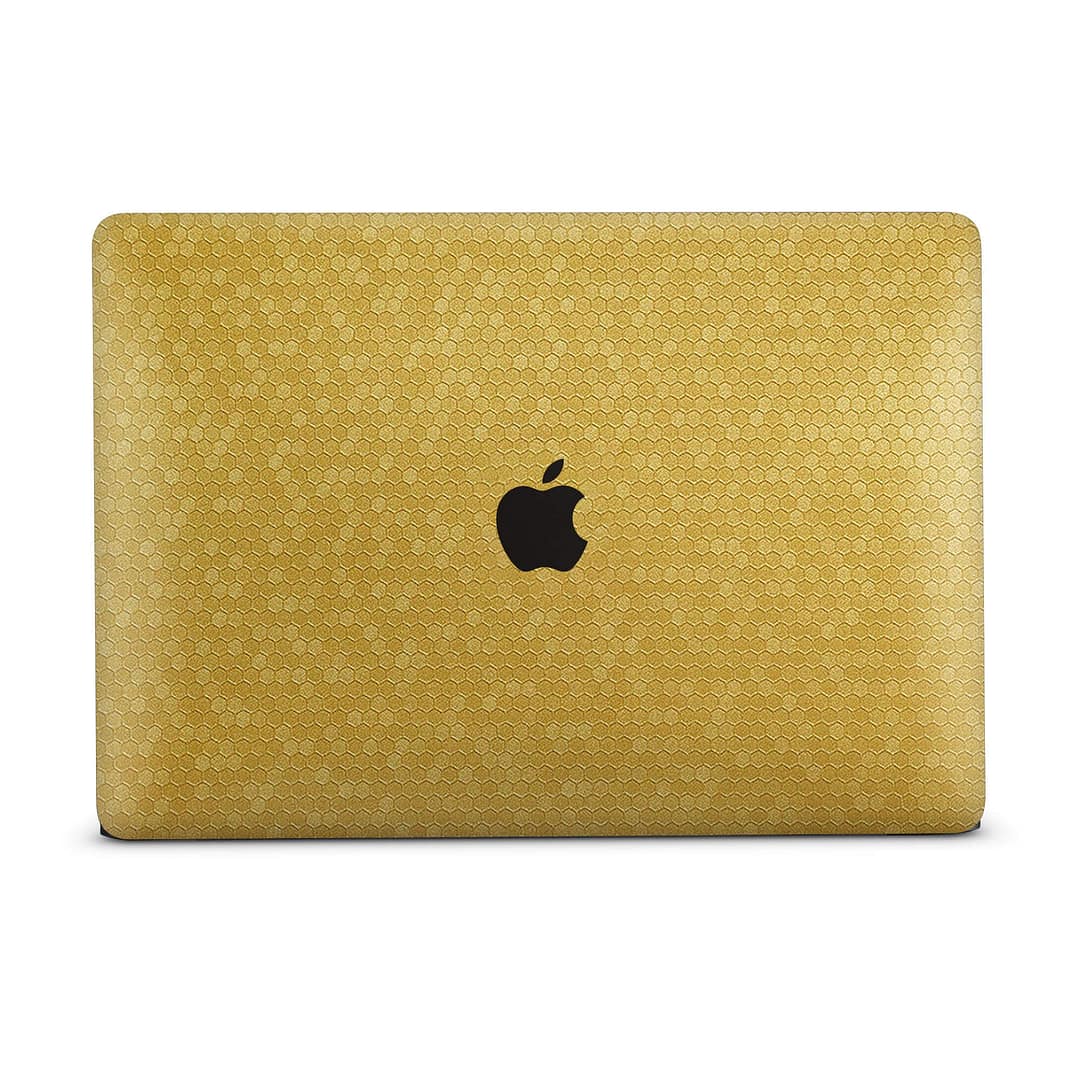 Macbook air 13'' (2018) honeycomb gold skin | wrapitskin