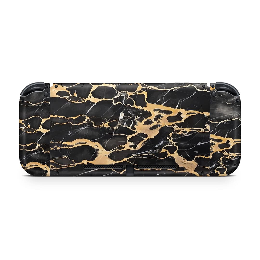Nintendo switch black gold fusion art skin | wrapitskin