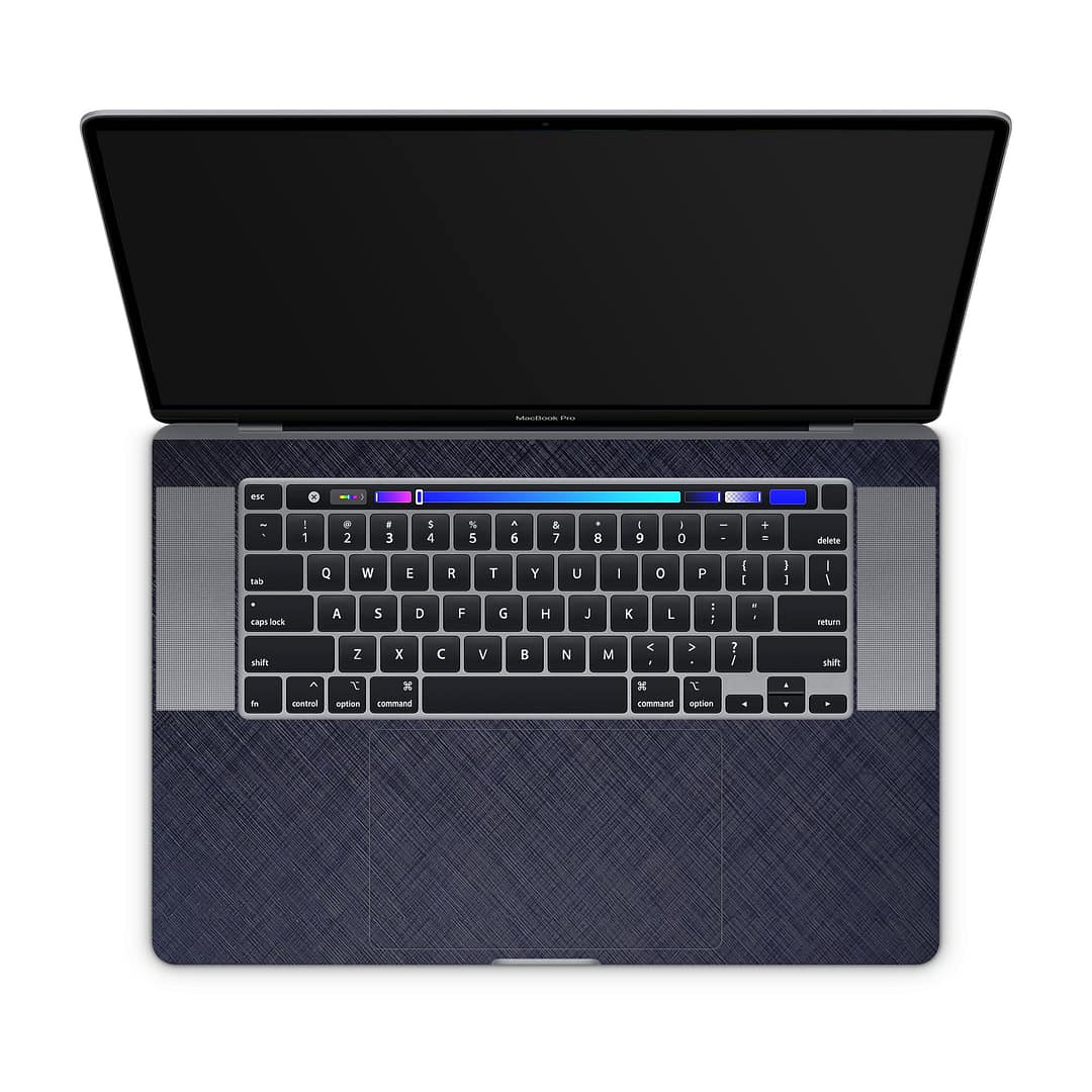 Macbook pro 16'' (touch bar,2019) cross metal blue skin | wrapitskin