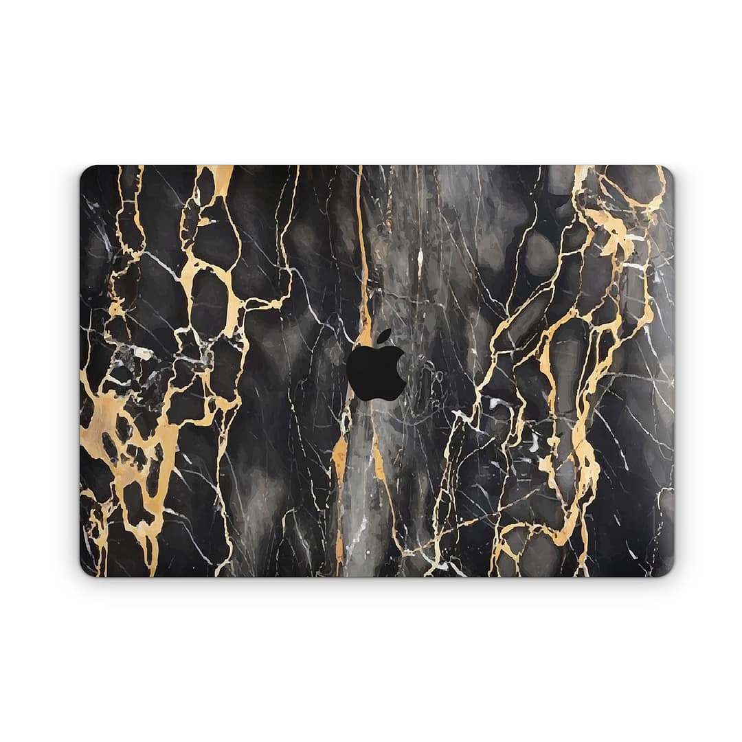 Macbook pro 13'' (2016-2018) black gold fusion art skin | wrapitskin