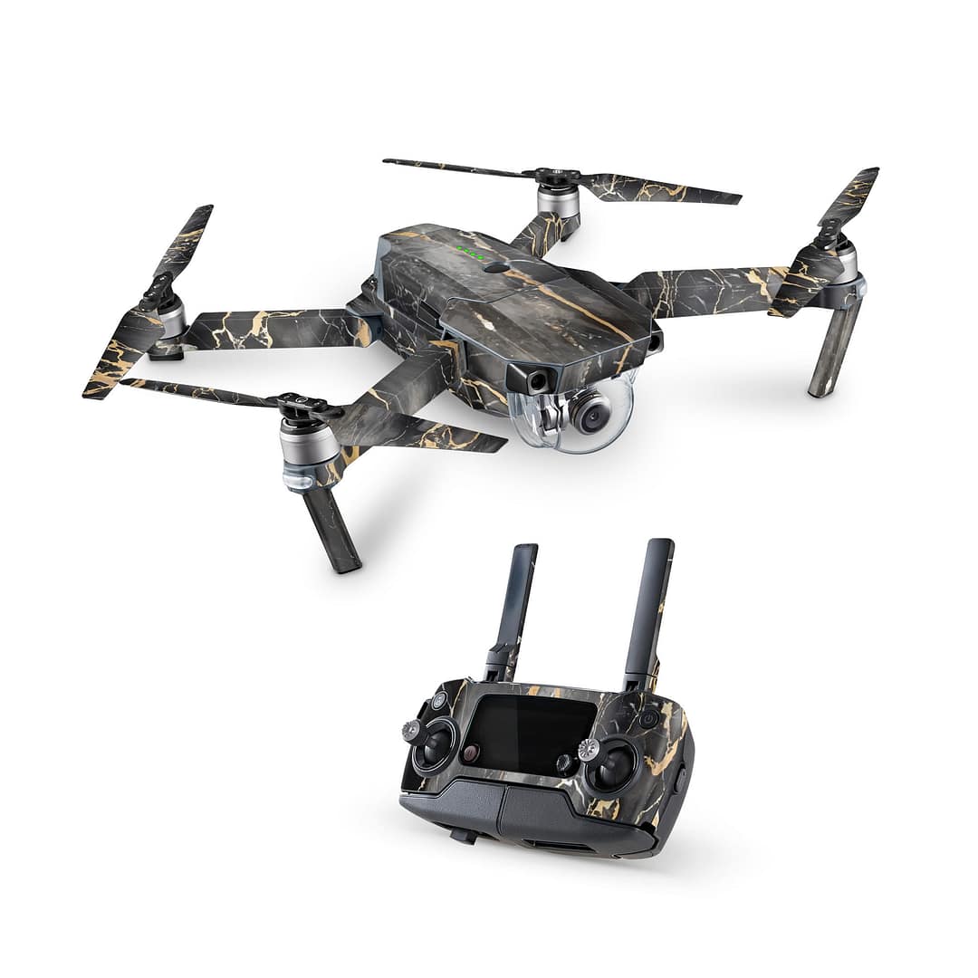 Dji mavic pro black gold fusion art skin | wrapitskin