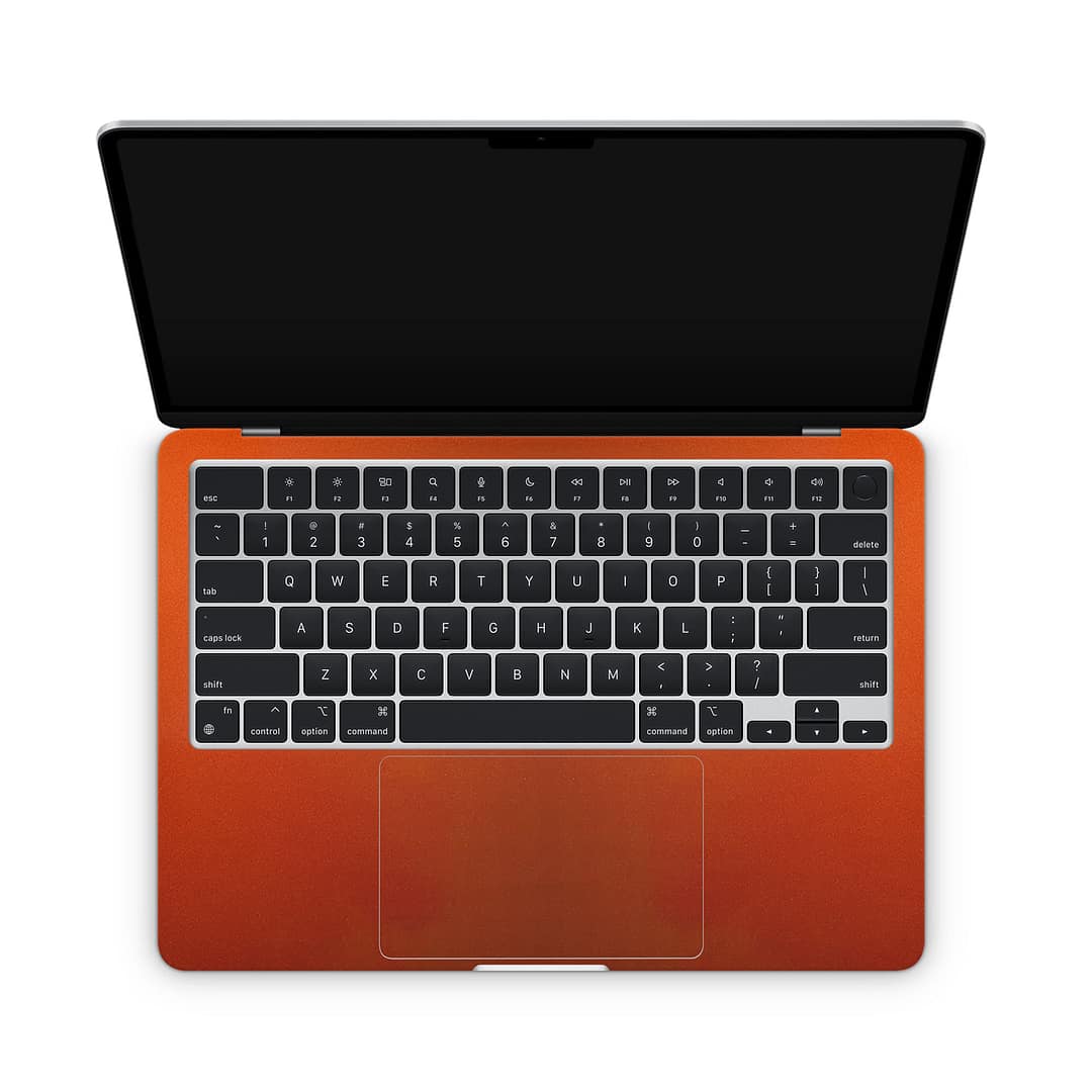 Macbook air 13. 6'' m2 2022 glossy fiery orange skin | wrapitskin