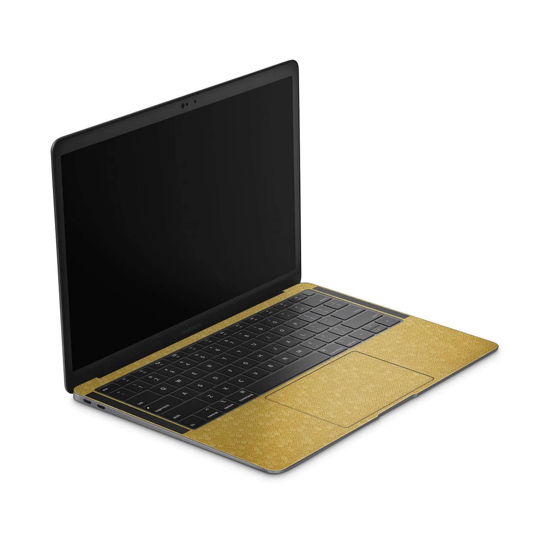Macbook air 13'' (2018) honeycomb gold skin | wrapitskin