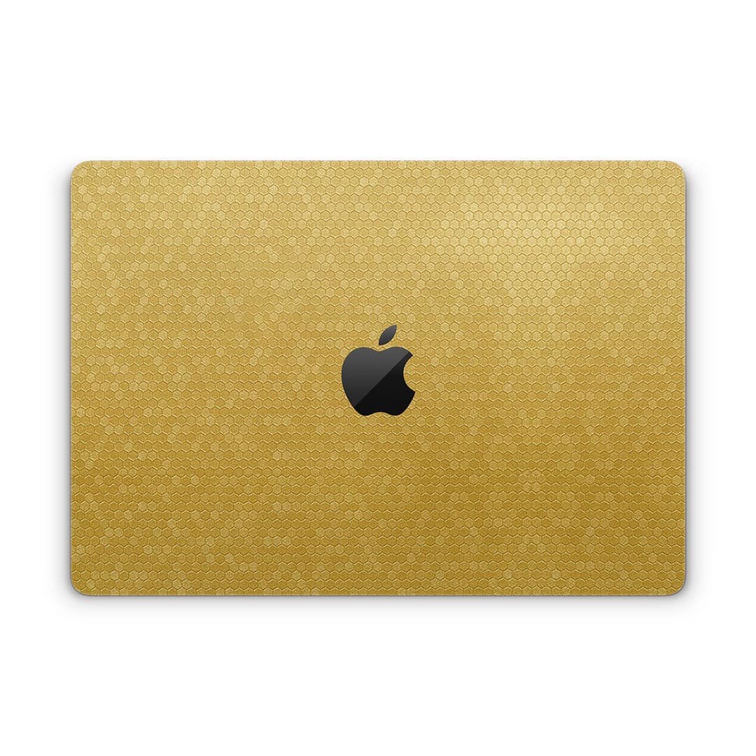 Macbook pro 14'' (2021) honeycomb gold skin | wrapitskin