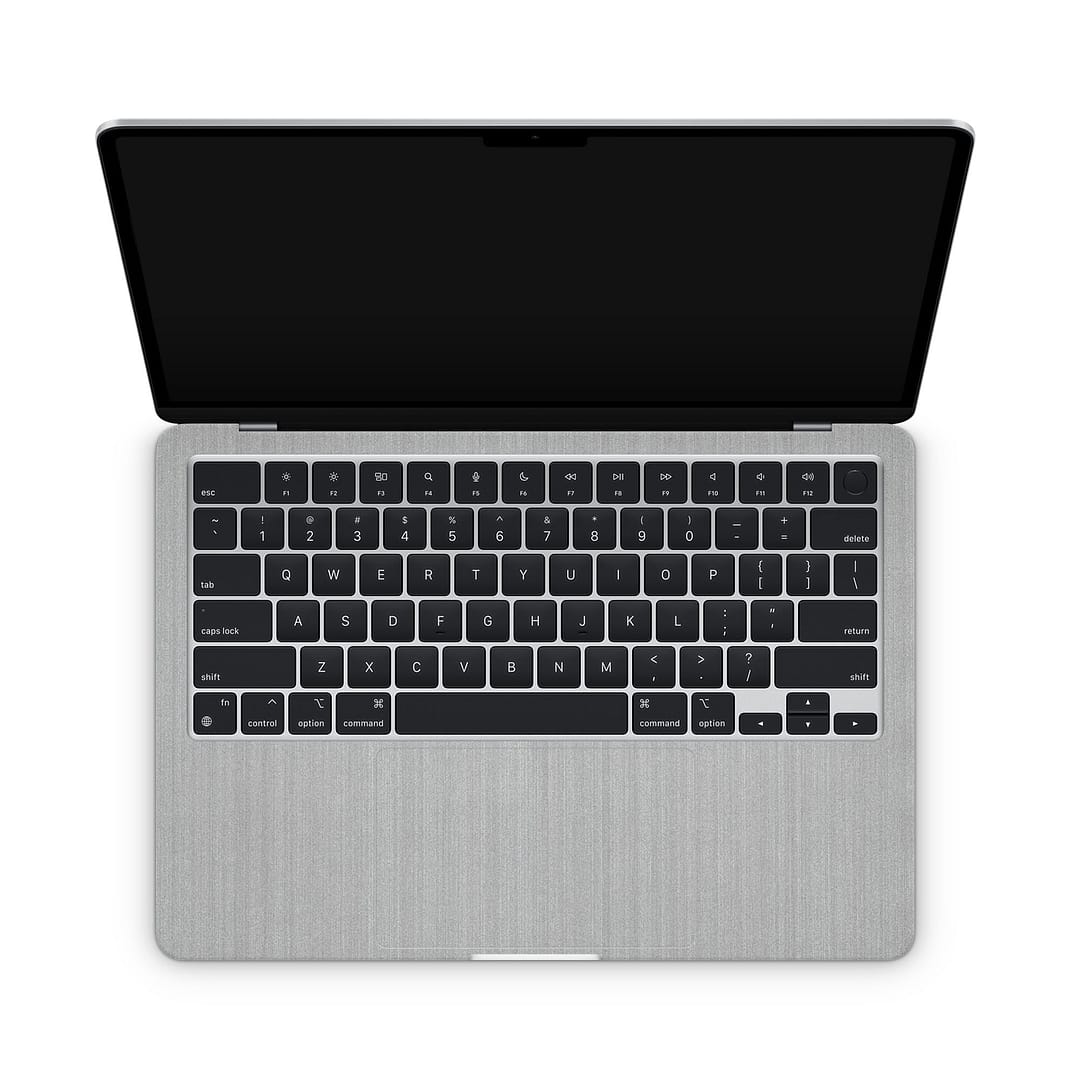 Macbook air 13. 6'' m2 2022 brushed metal steel skin | wrapitskin