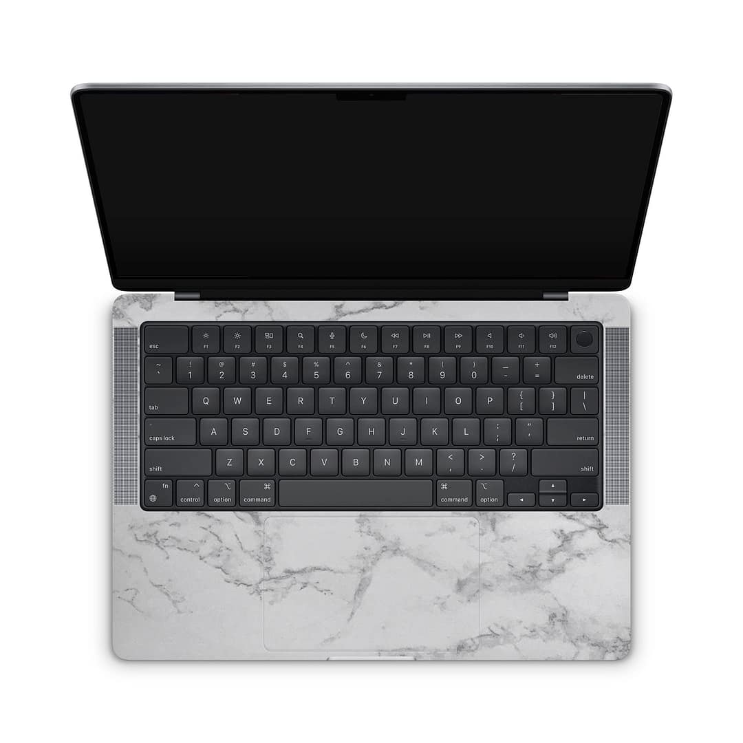 Macbook pro 14'' (2021) marble white skin | wrapitskin
