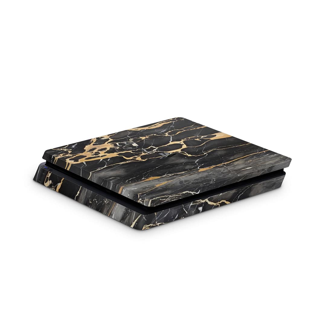 Playstation 4 slim black gold fusion art skin | wrapitskin