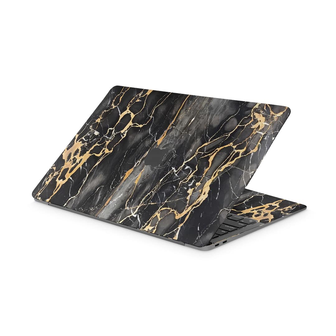 Macbook air 13'' (m1,2020) black gold fusion art skin | wrapitskin