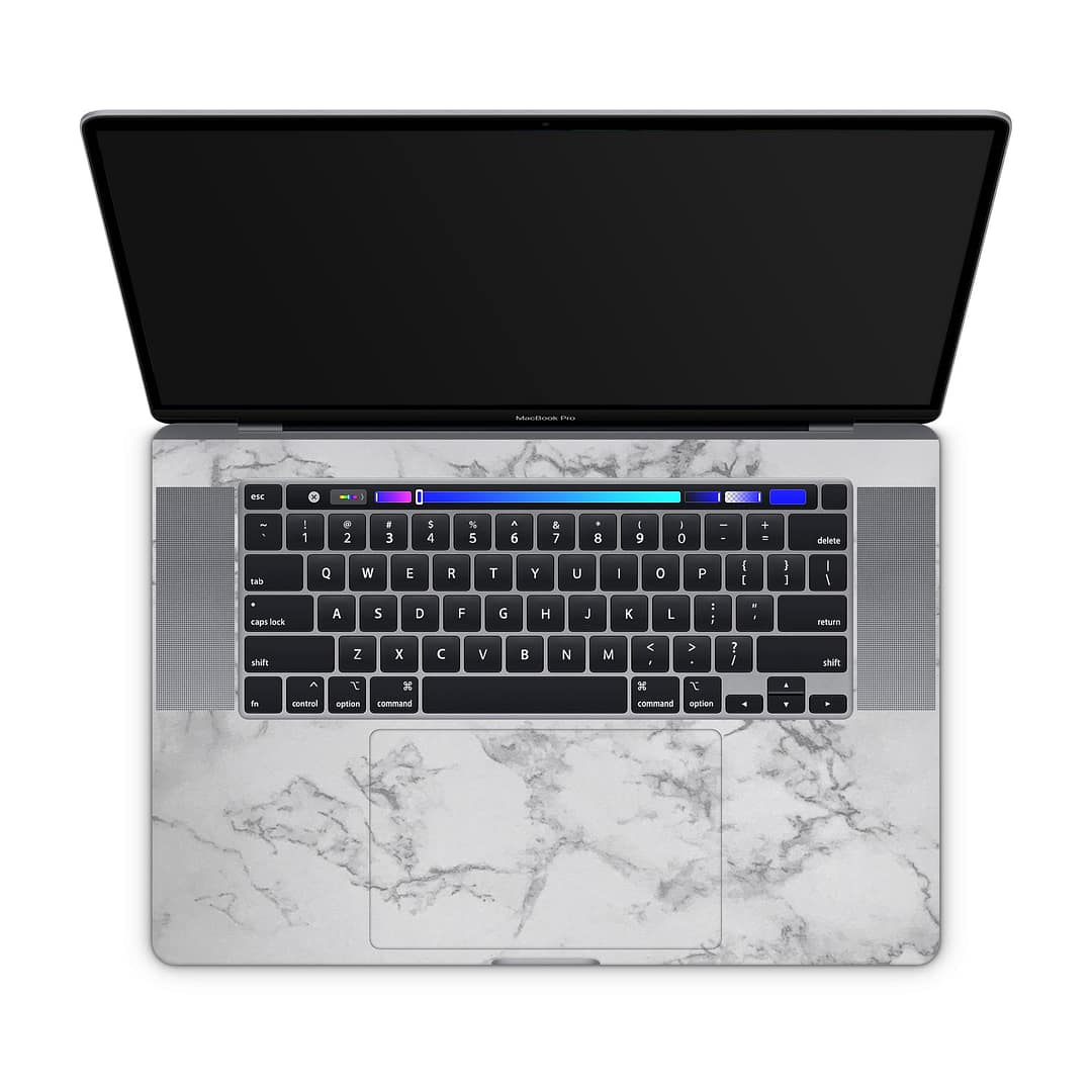 Macbook pro 16'' (touch bar,2019) marble white skin | wrapitskin