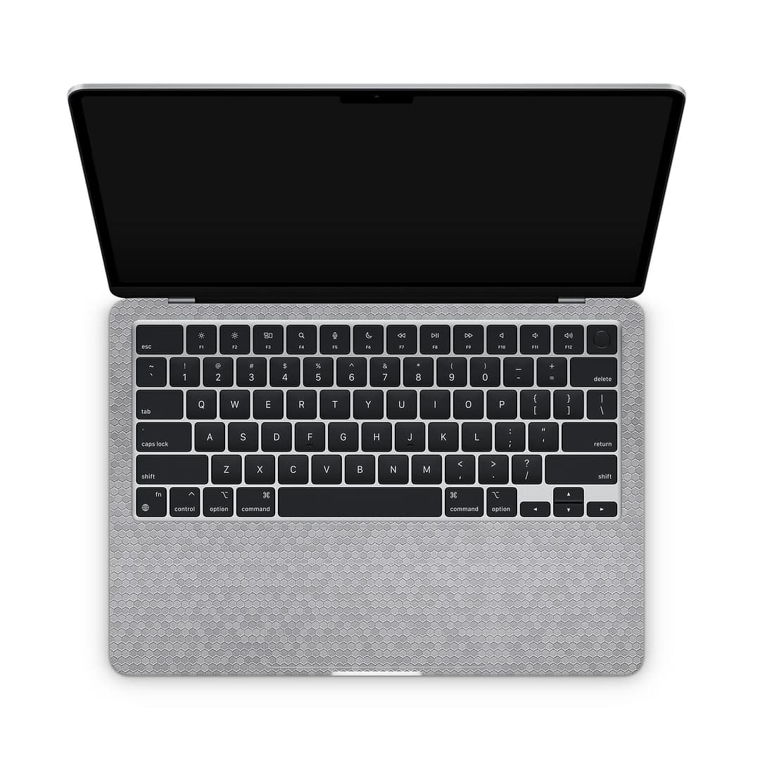 Macbook air 13. 6'' m2 2022 honeycomb silver skin | wrapitskin