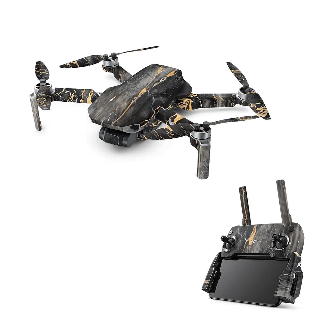 Dji mavic mini black gold fusion art skin | wrapitskin