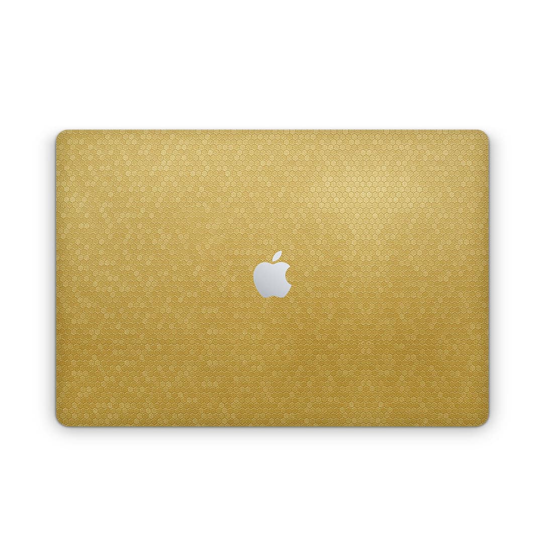 Macbook pro 16'' (touch bar,2019) honeycomb gold skin | wrapitskin