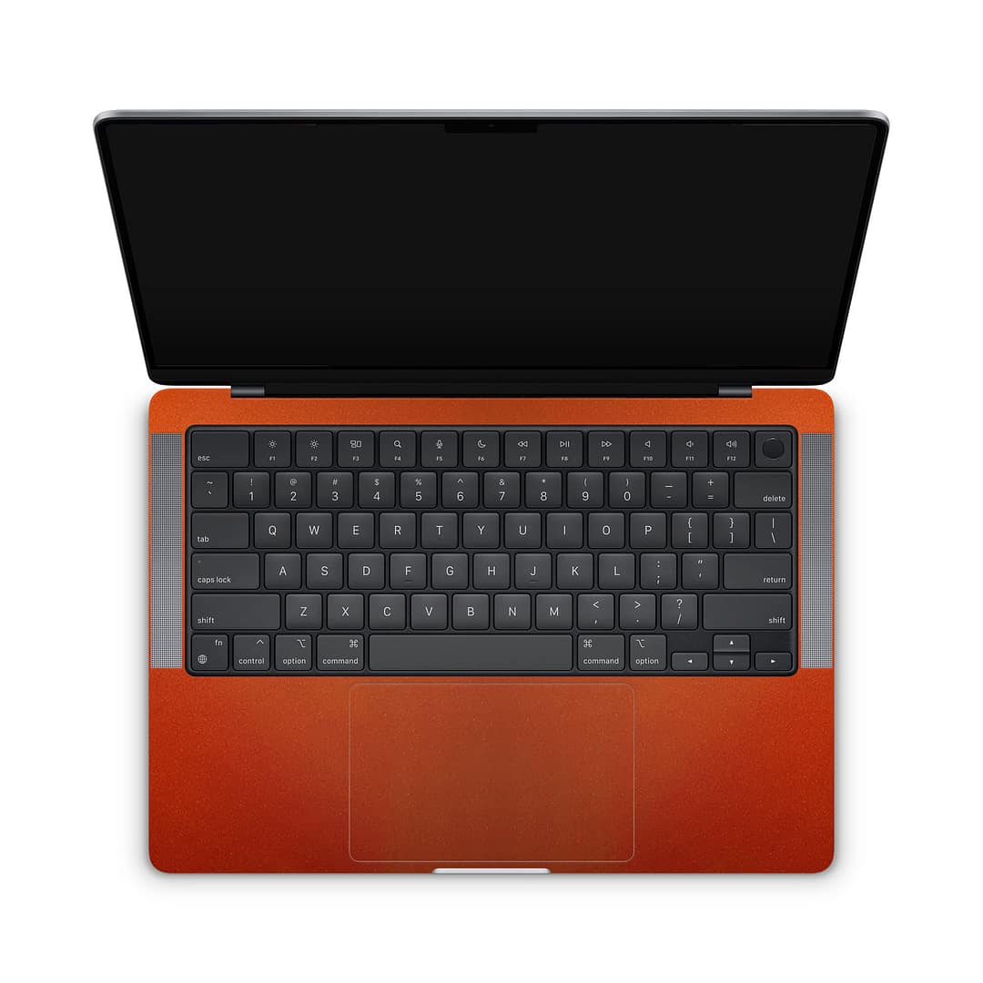 Macbook pro 14'' (2021) glossy fiery orange skin | wrapitskin