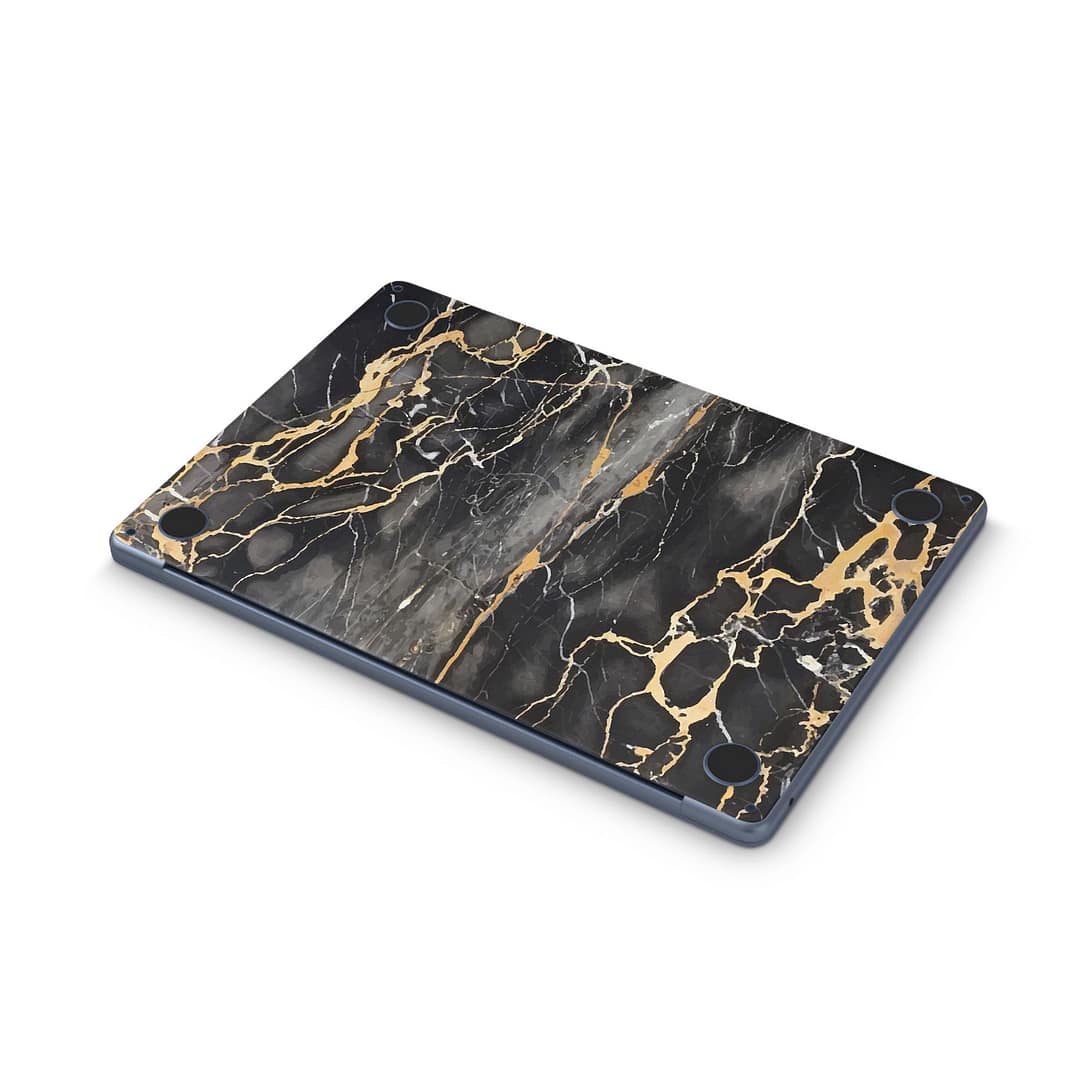 Macbook air 13. 6'' m2 2022 black gold fusion art skin | wrapitskin