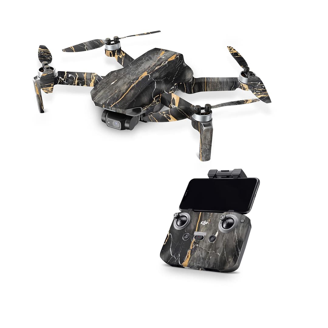 Dji mavic mini 2 black gold fusion art skin | wrapitskin