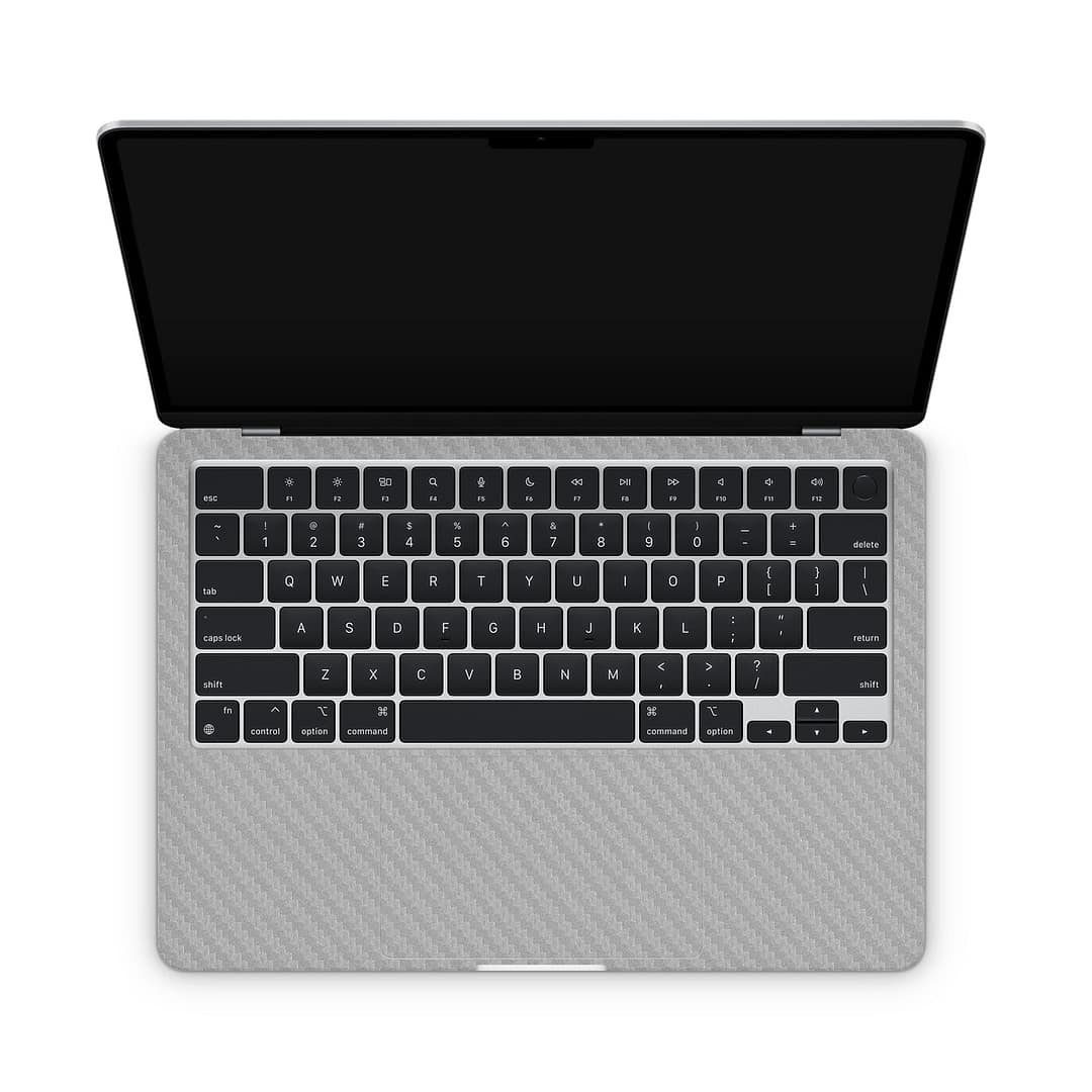 Macbook air 13. 6'' m2 2022 carbon fiber gray skin | wrapitskin