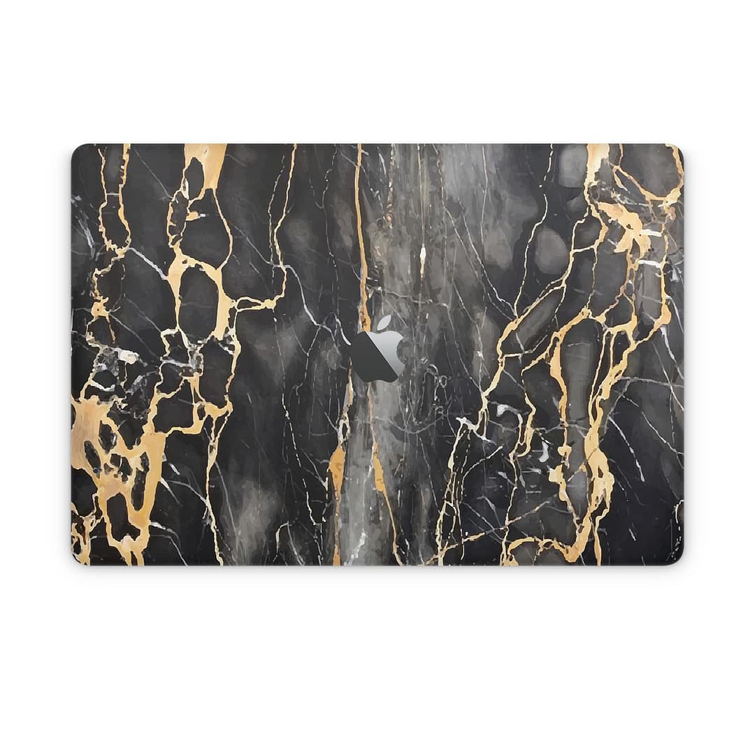 Macbook pro 15'' (2018-2019) black gold fusion art skin | wrapitskin