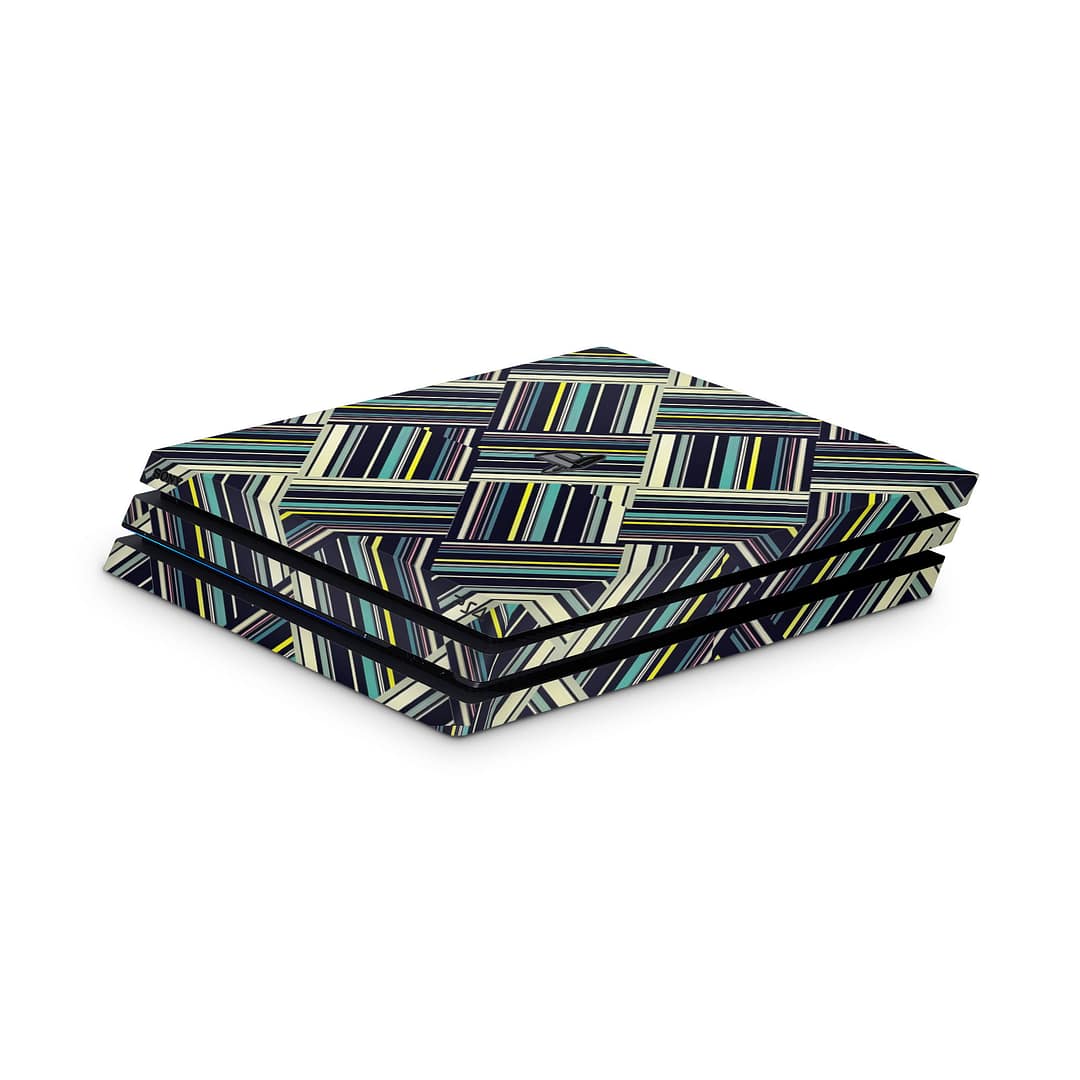 Playstation 4 pro striped abstract skin | wrapitskin