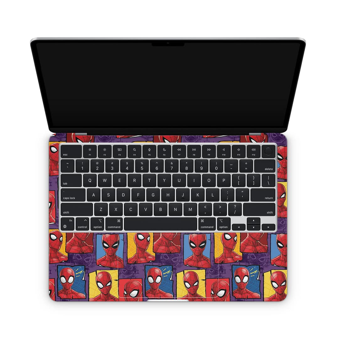 Macbook air 13. 6'' m2 2022 spidey's world skin | wrapitskin