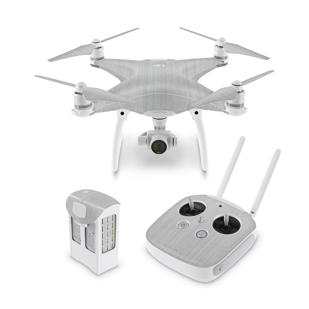 Dji phantom 4 brushed metal steel skin | wrapitskin