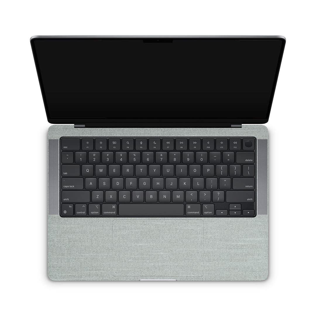 Macbook pro 14'' (2021) linen cyan skin | wrapitskin