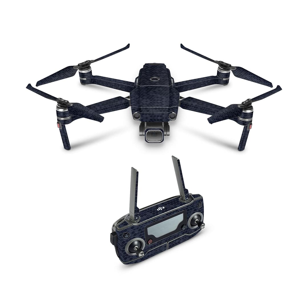 Dji mavic 2 pro honeycomb blue skin | wrapitskin