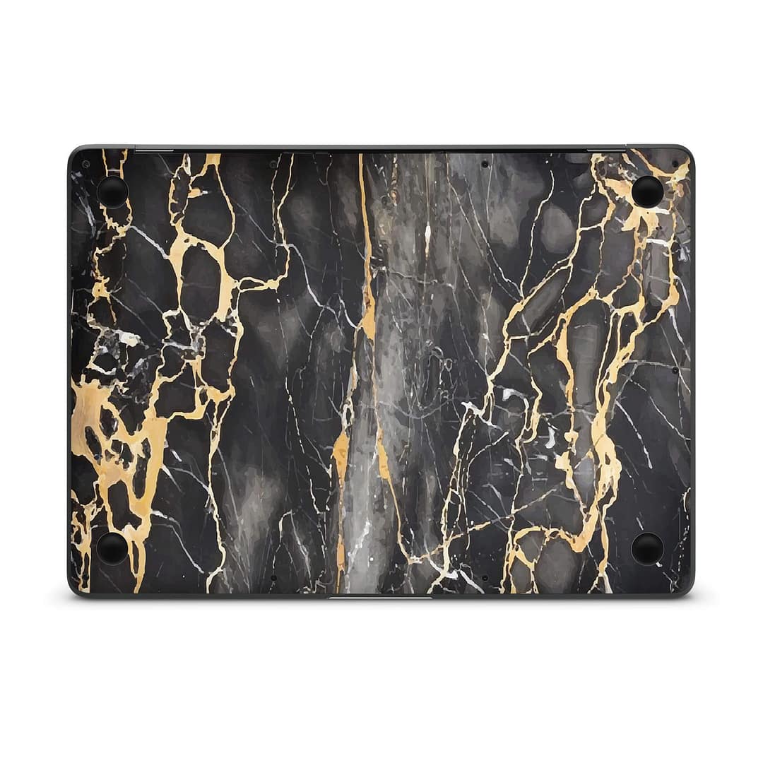 Macbook air 13'' (2018) black gold fusion art skin | wrapitskin