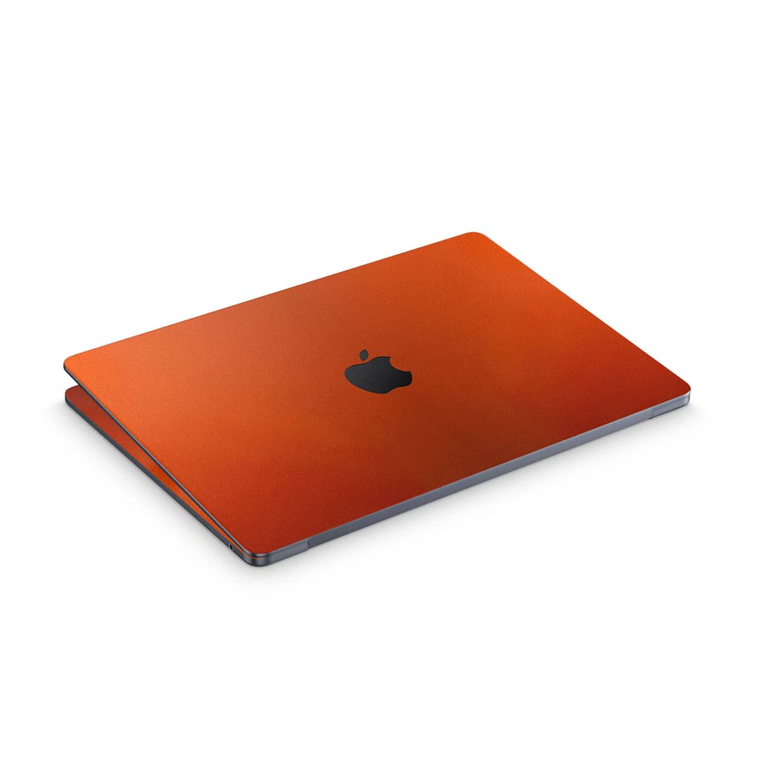 Macbook air 13. 6'' m2 2022 glossy fiery orange skin | wrapitskin