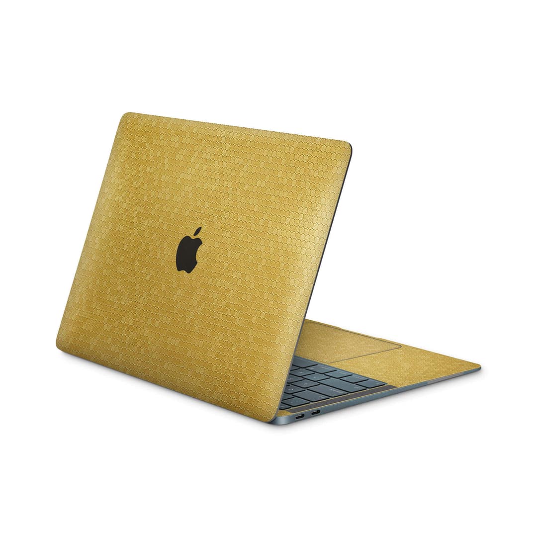 Macbook air 13'' (2018) honeycomb gold skin | wrapitskin