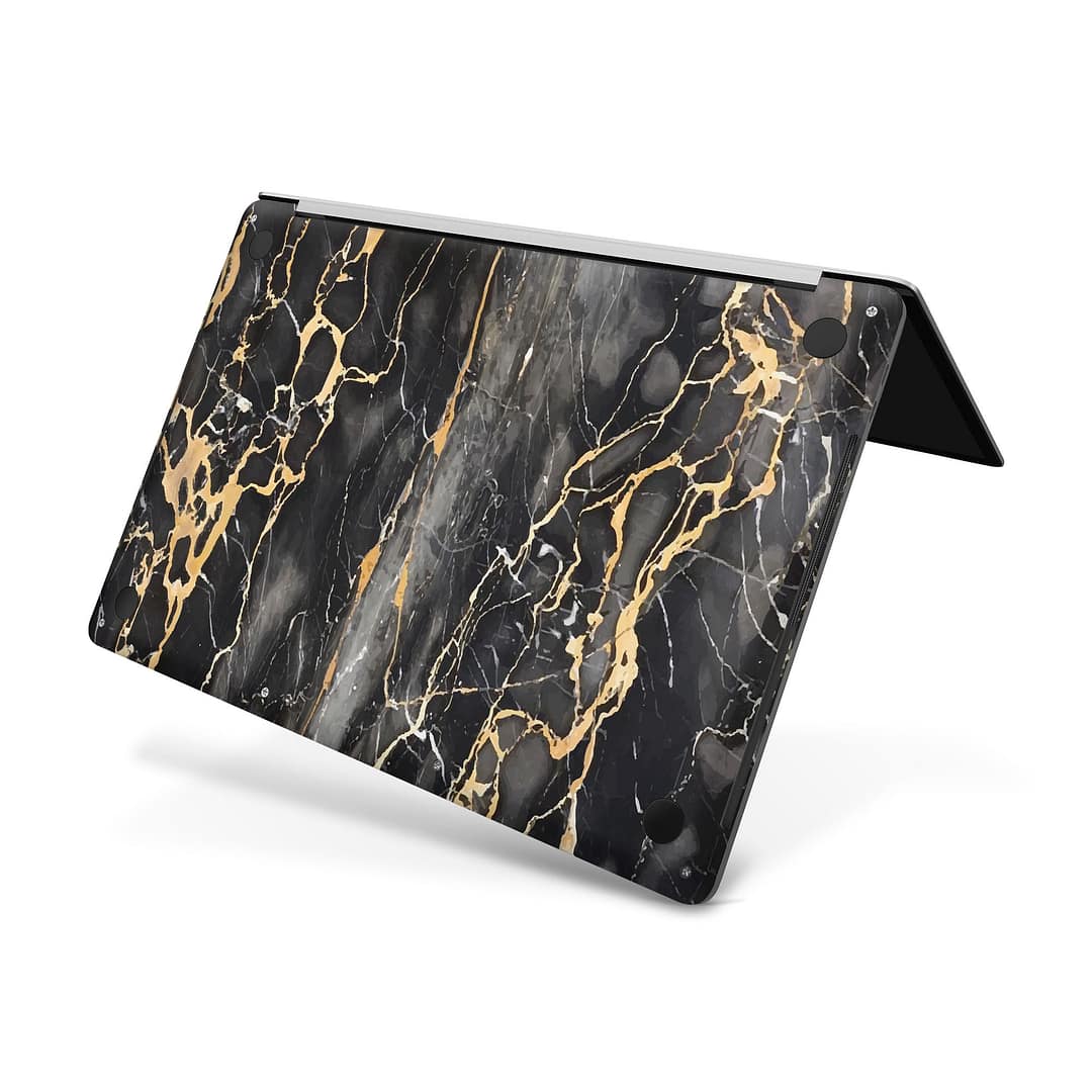 Macbook pro 15'' (2017) black gold fusion art skin | wrapitskin