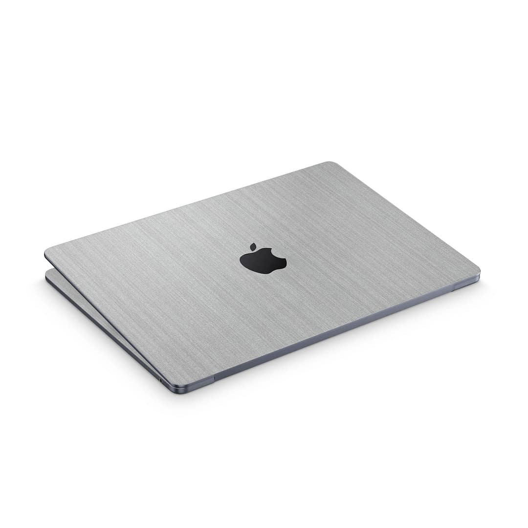 Macbook air 13. 6'' m2 2022 brushed metal steel skin | wrapitskin