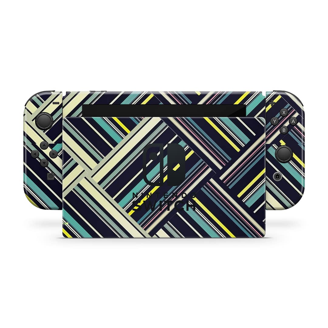 Nintendo switch striped abstract skin | wrapitskin