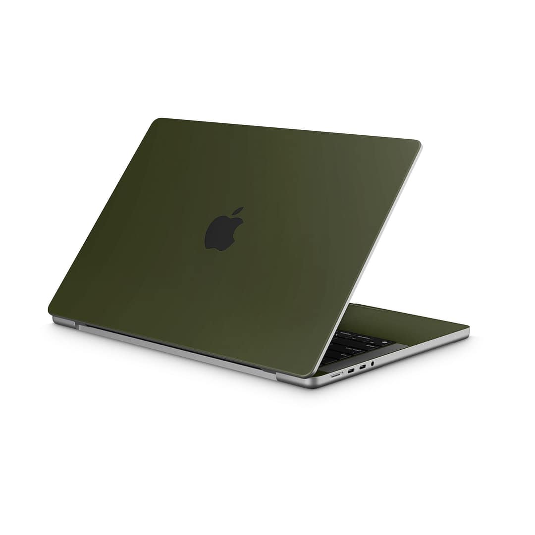 Macbook pro 14'' (2021) matte military green skin | wrapitskin