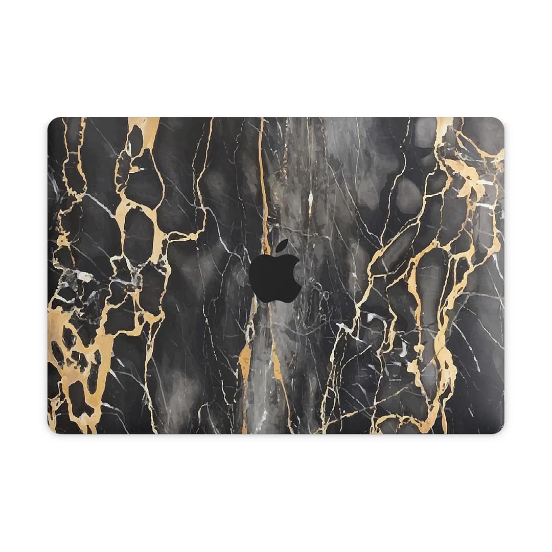 Macbook pro 13'' (touch bar,2018) black gold fusion art skin | wrapitskin