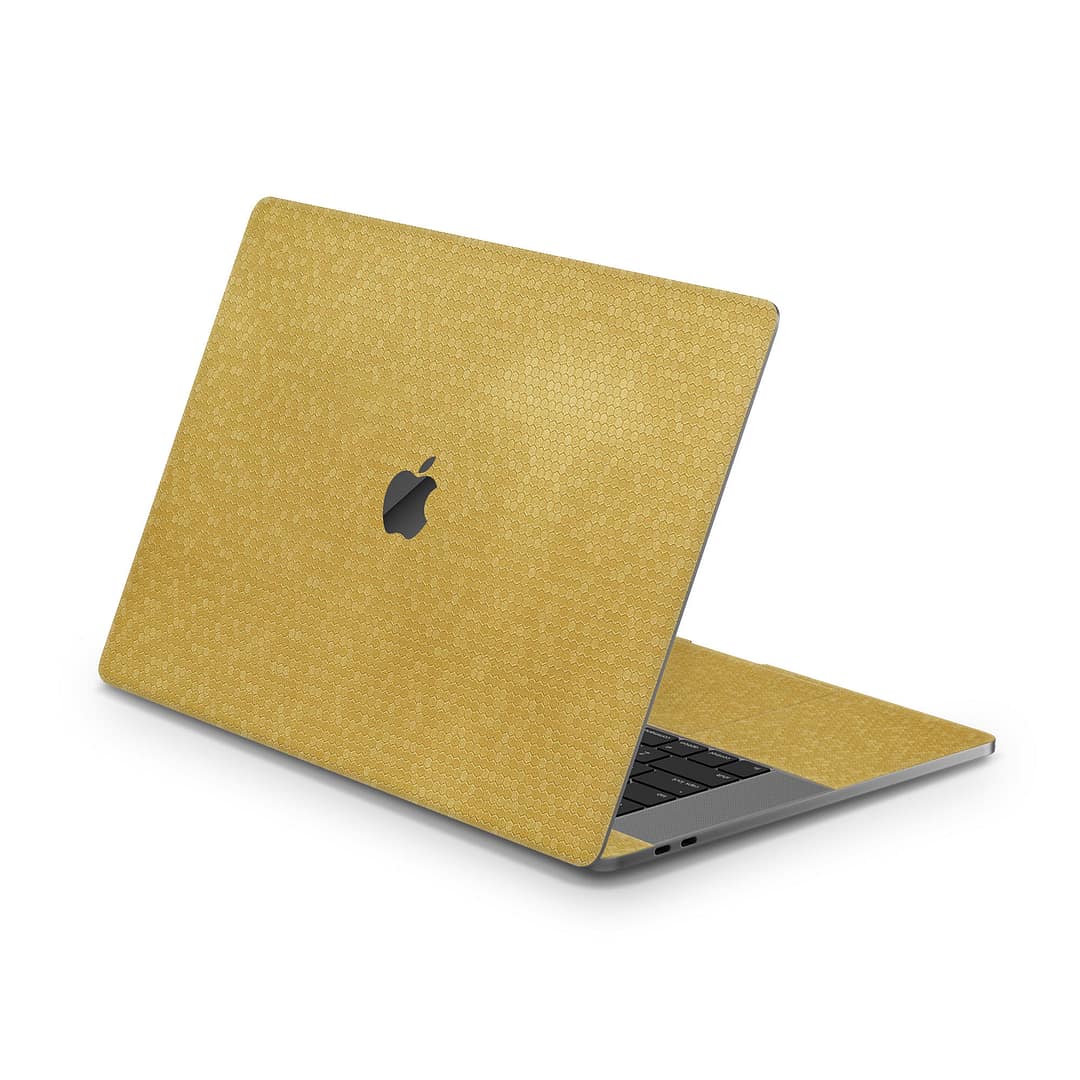 Macbook pro 15'' (2017) honeycomb gold skin | wrapitskin