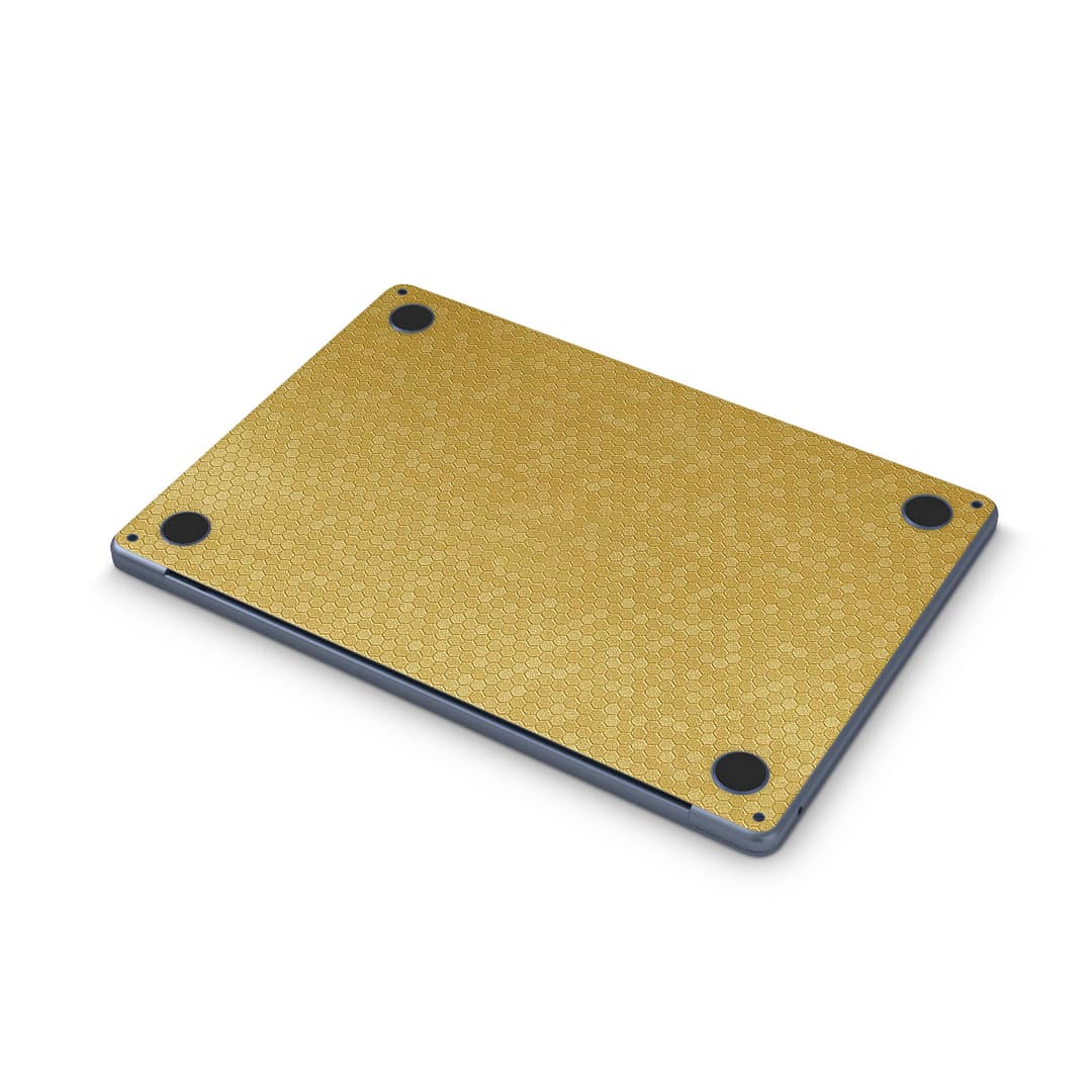 Macbook air 13. 6'' m2 2022 honeycomb gold skin | wrapitskin