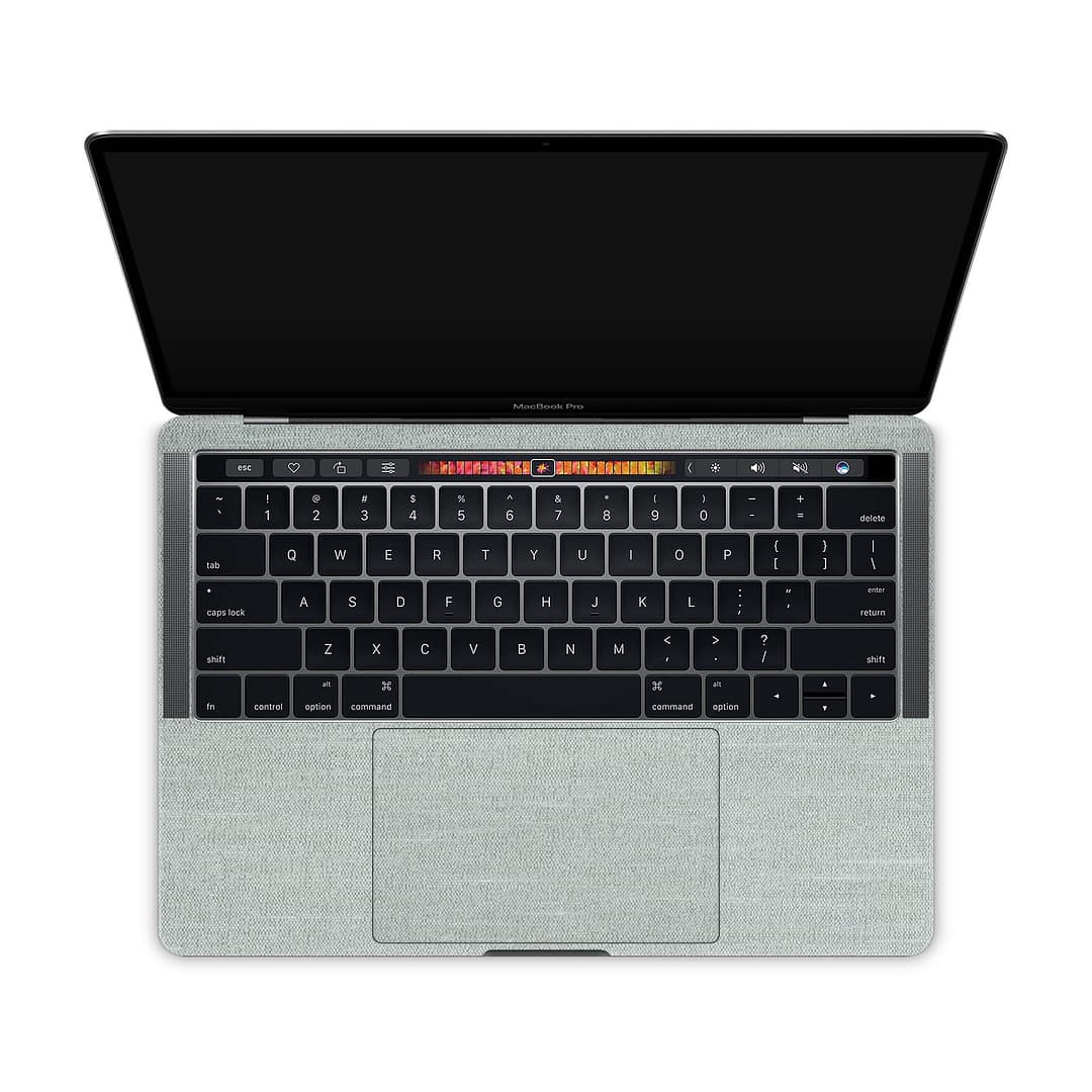 Macbook pro 13'' (touch bar,2018) linen cyan skin | wrapitskin