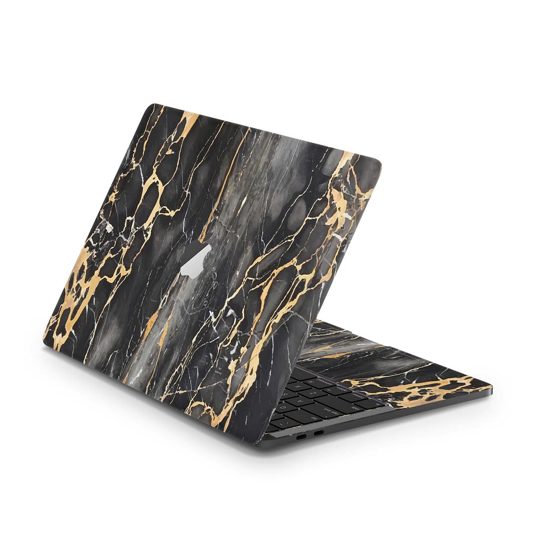 Macbook pro 13'' (touch bar,2018) black gold fusion art skin | wrapitskin