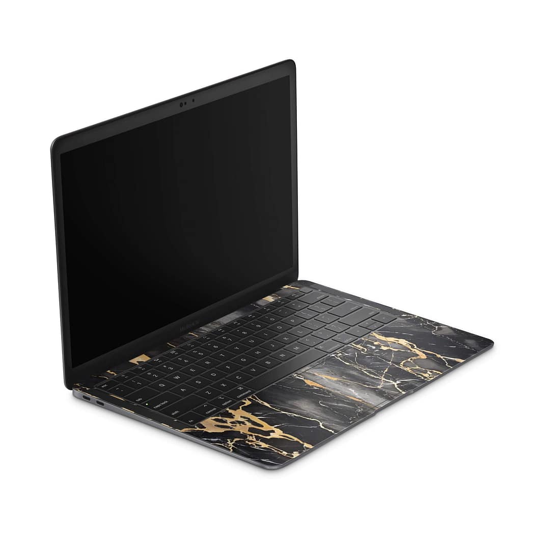 Macbook air 13'' (2018) black gold fusion art skin | wrapitskin