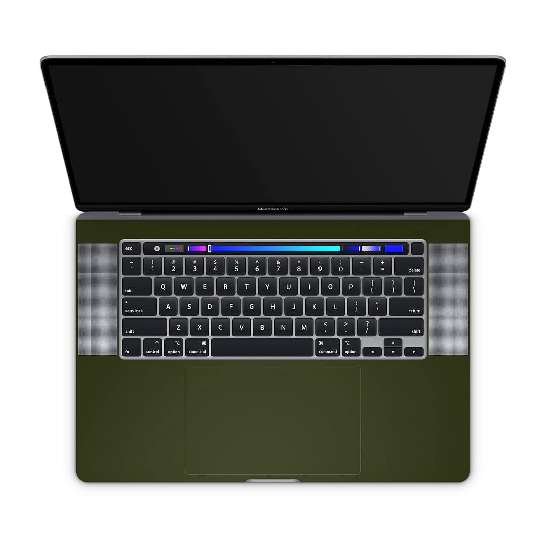 Macbook pro 16'' (touch bar,2019) matte military green skin | wrapitskin