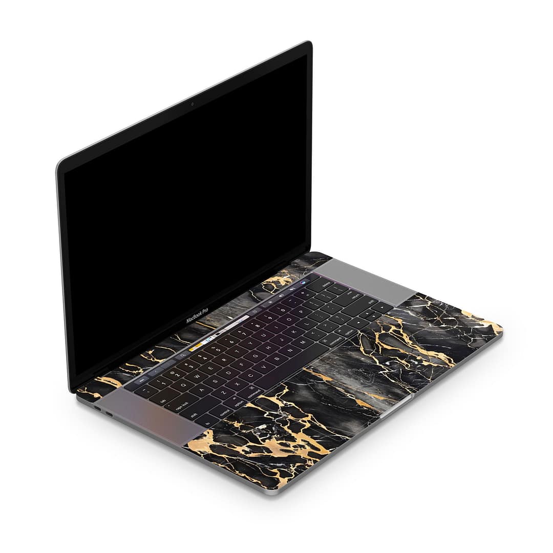 Macbook pro 15'' (2017) black gold fusion art skin | wrapitskin
